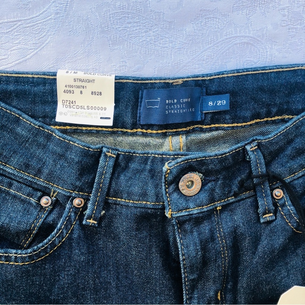 Levi's Women's Indigo straight leg Jeans 8 NWT - Picture 6 of 7